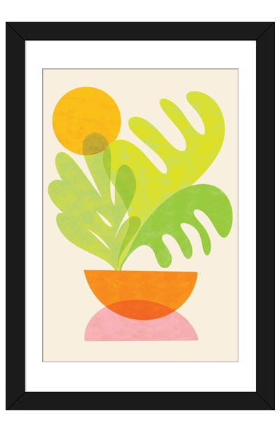 Salad Stack Paper Art Print - Modern Tropical