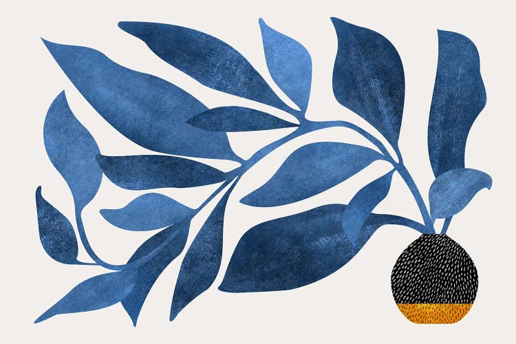 Indigo Ivy by Modern Tropical wall art