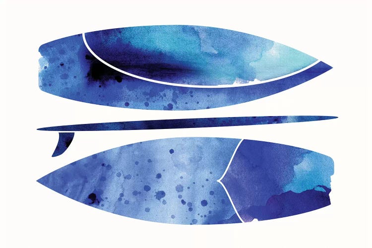 Indigo Surfboard Watercolor