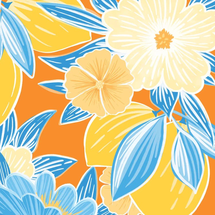 Tropical Lemon Floral by Modern Tropical wall art