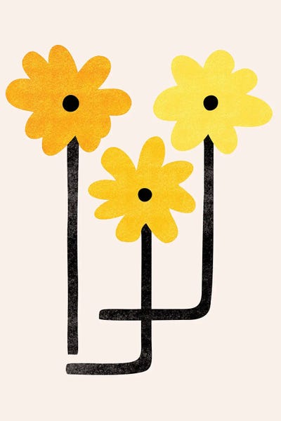 Fine Art Print: Minimal Sunflowers by Modern Tropical