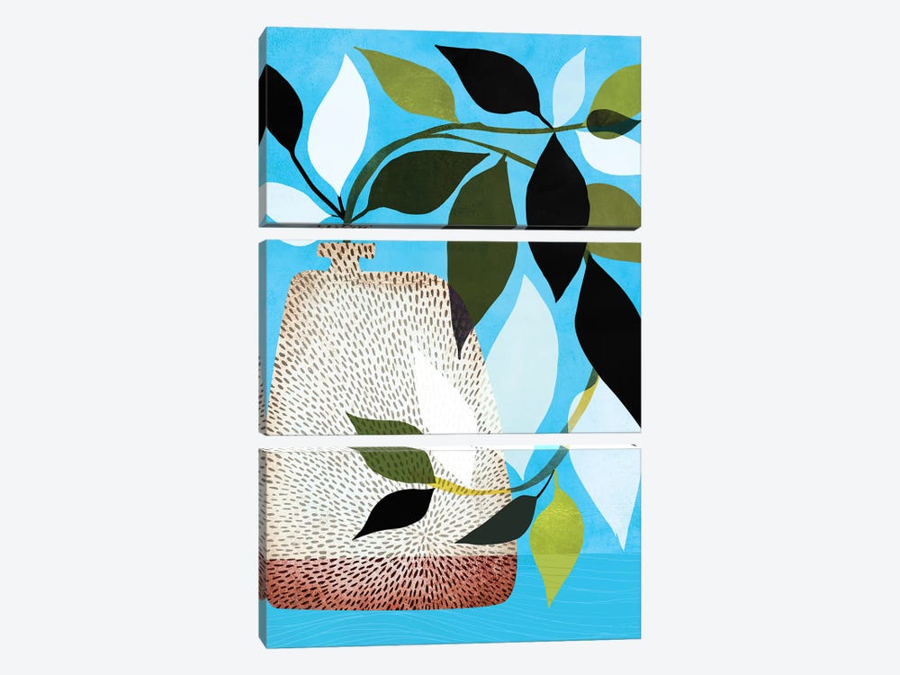 Ivy And Blue Sky II by Modern Tropical 3-piece Canvas Wall Art