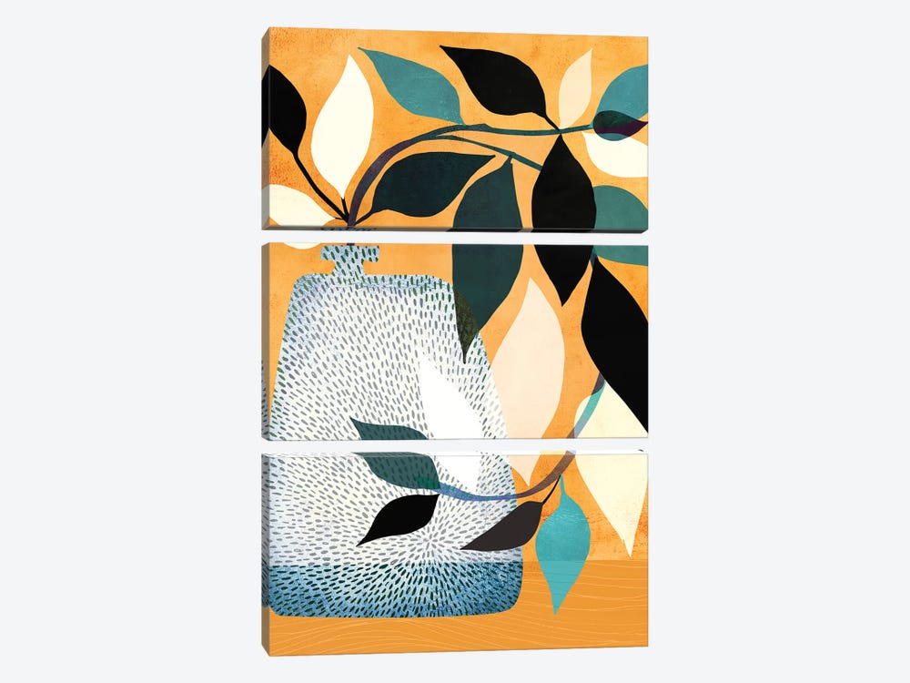 Ivy In The Courtyard by Modern Tropical 3-piece Canvas Art Print