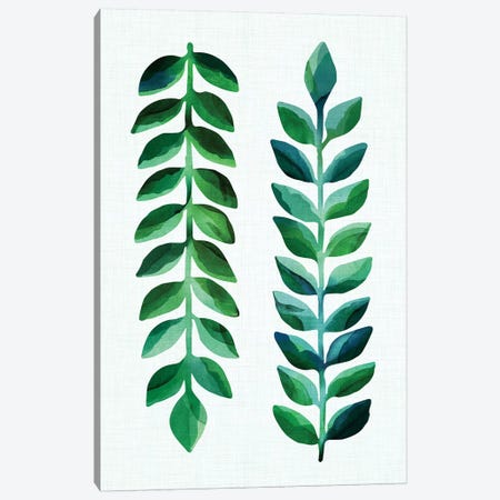 Leafy Goodness Dark  Canvas Print #MTP38} by Modern Tropical Canvas Print