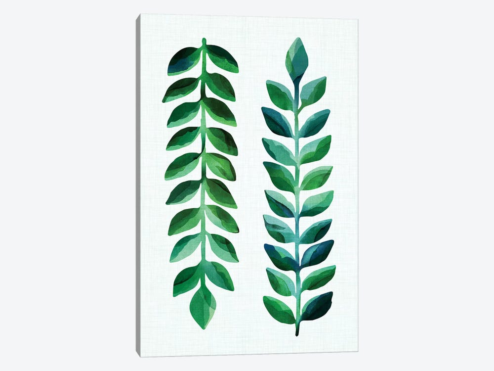 Leafy Goodness Dark  by Modern Tropical 1-piece Canvas Print