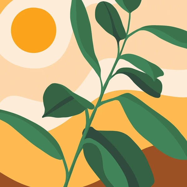 Modern Tropical: Desert Dunes With Greenery by Modern Tropical