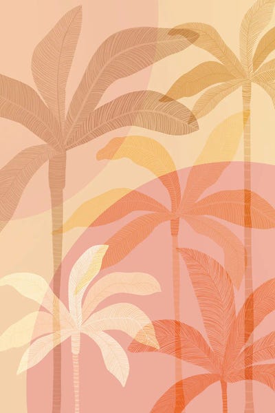Cream Art - Canvas Prints: Tropical Sunset Landscape by Modern Tropical