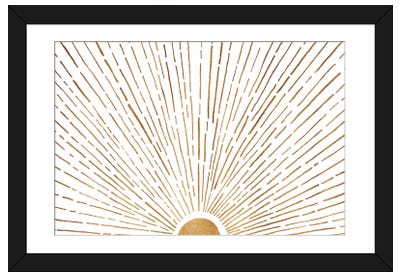 Let The Sunshine In Paper Art Print - Abstract Art
