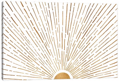 Let The Sunshine In Canvas Art Print - Gold Abstract Art