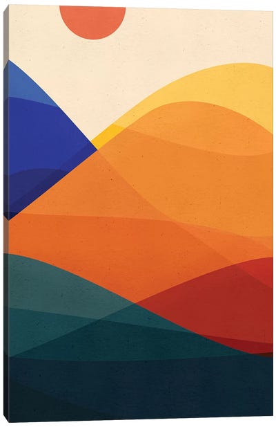 Meditative Mountains Canvas Art Print - Colorful Arctic