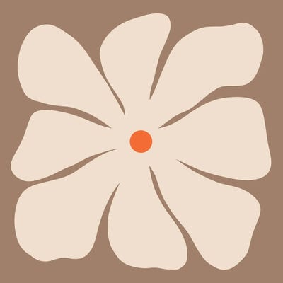 Cream Art - Canvas Prints: Modern Abstract Flower by Modern Tropical