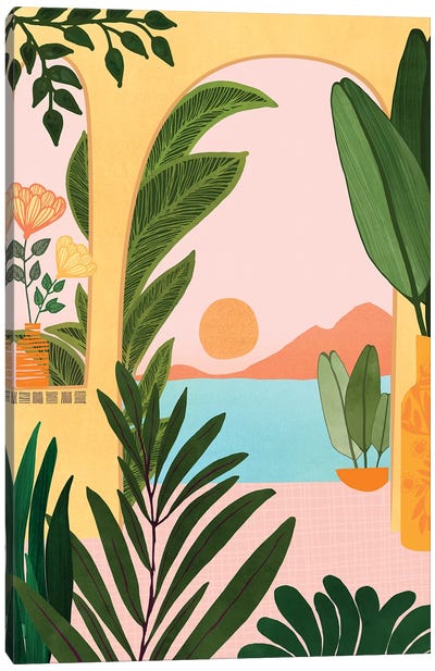 Moroccan Coast Canvas Art Print - Modern Tropical