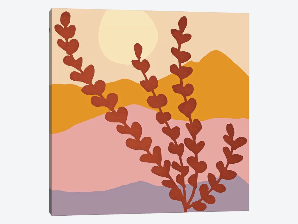 Mountain View by Modern Tropical 1-piece Canvas Artwork