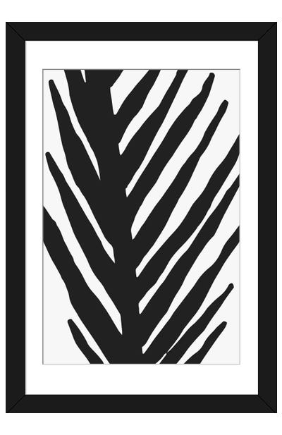 Abstract Minimal Palm Paper Art Print - Modern Tropical