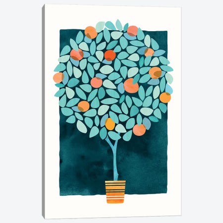 Orange Tree At Midnight Canvas Print #MTP52} by Modern Tropical Canvas Art Print