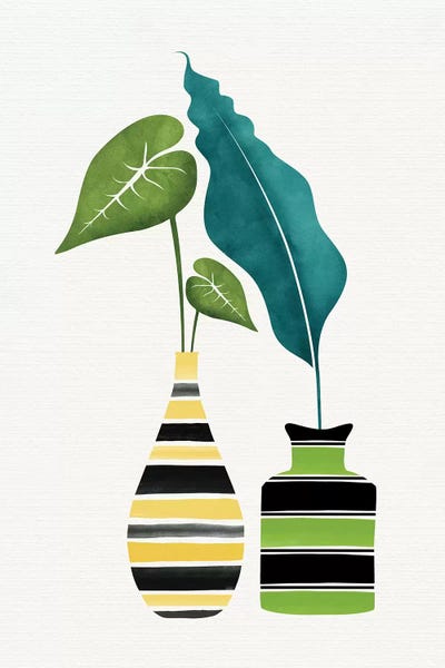 Pottery Still Life: Pop Greenery by Modern Tropical