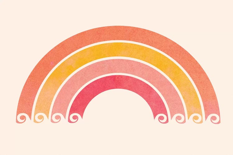 Retro Rainbow Waves