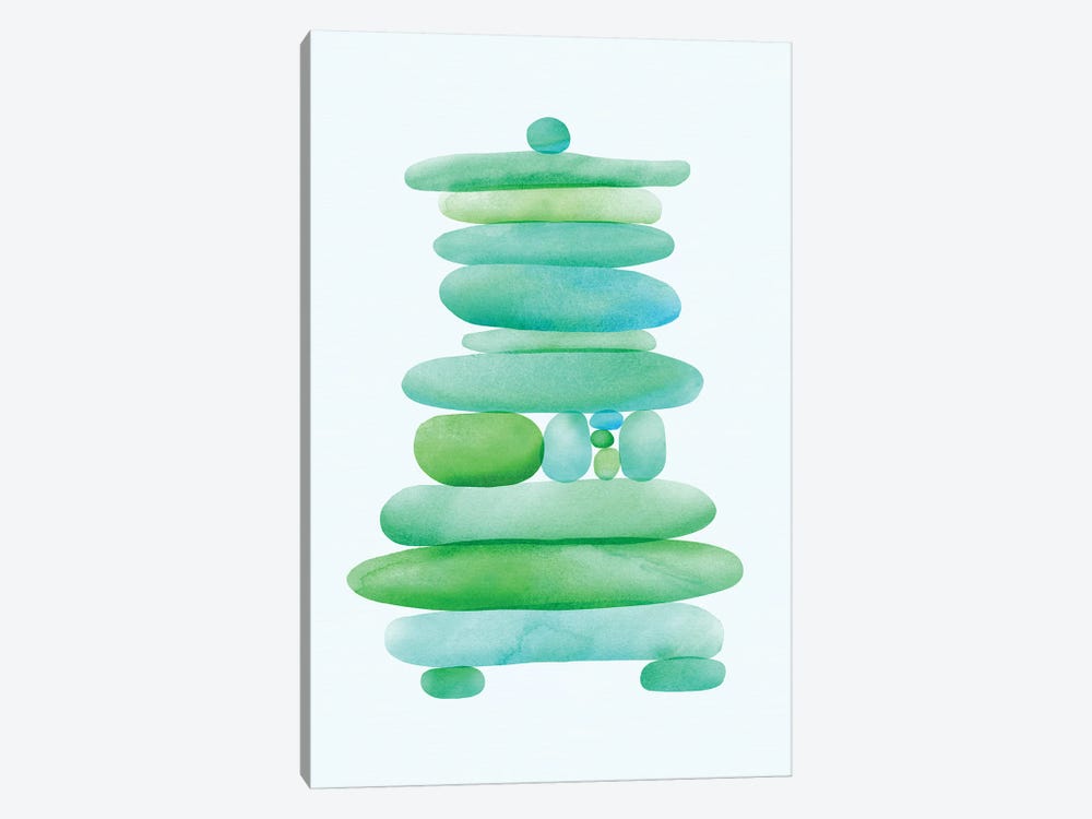 Seaglass Cairn by Modern Tropical 1-piece Canvas Artwork
