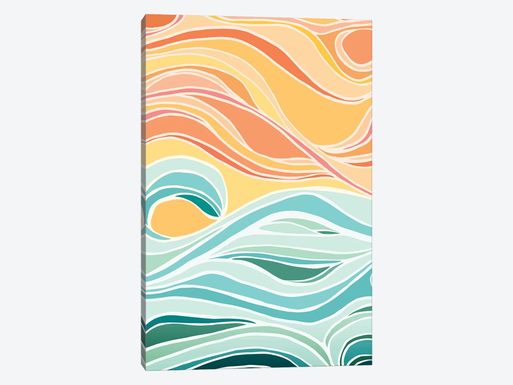 Sky And Sea Abstract by Modern Tropical 1-piece Canvas Print