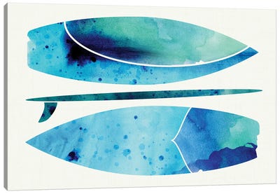 Submerged Canvas Art Print - Surfing Art