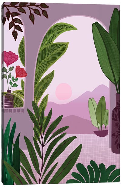 Tropical Morning Canvas Art Print - Modern Tropical