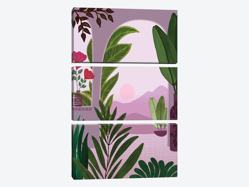 Tropical Morning by Modern Tropical 3-piece Canvas Art Print