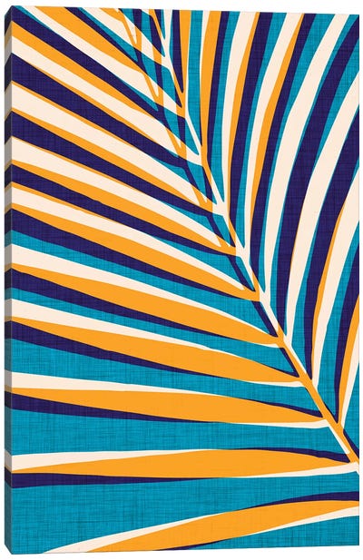 Abstract Palm Leaf Canvas Art Print - Modern Tropical