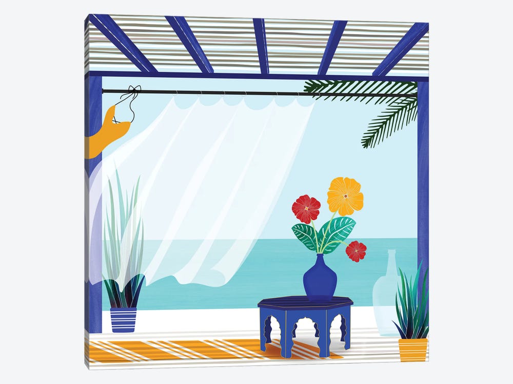 Villa By The Sea by Modern Tropical 1-piece Canvas Artwork
