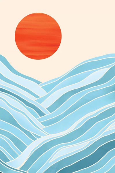 Minimalist Bohemian Decor: Water Like Mountains by Modern Tropical