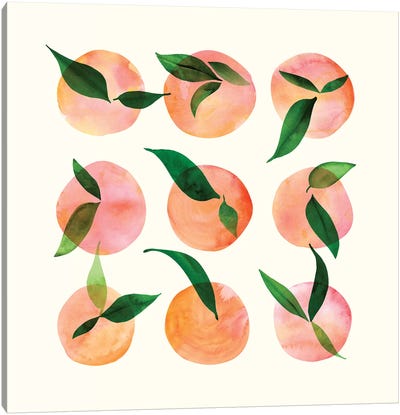 Watercolor Fruit Canvas Art Print - Modern Tropical