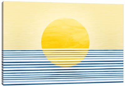 Abstract Sunset II Canvas Art Print - Beach Décor
