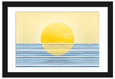 Abstract Sunset II Paper Art Print - Modern Tropical