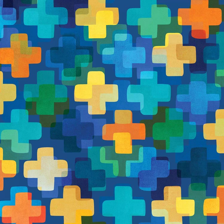 Positively Blue by Modern Tropical canvas print