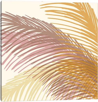 Autumn Palms Canvas Art Print - Modern Tropical