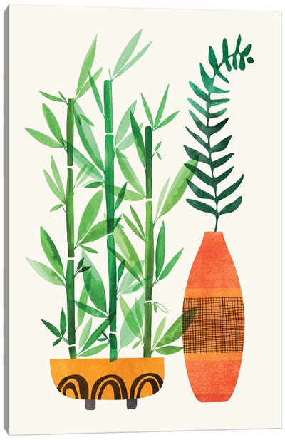 Bamboo and Fern Canvas Art Print - Fern Art