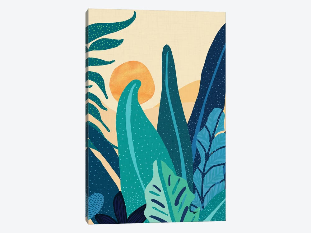 Afternoon Landscape by Modern Tropical 1-piece Canvas Art Print