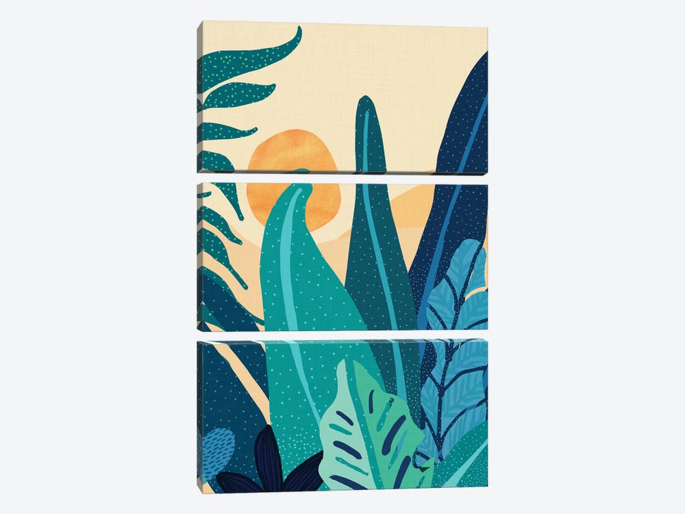 Afternoon Landscape by Modern Tropical 3-piece Art Print