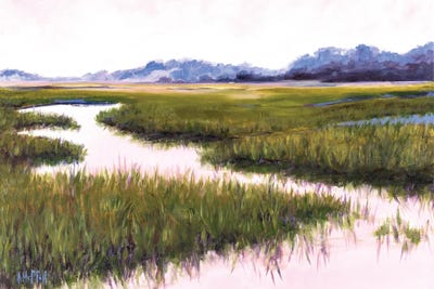 Pink Marsh In The Lowcountry by April Moffatt framed wall art