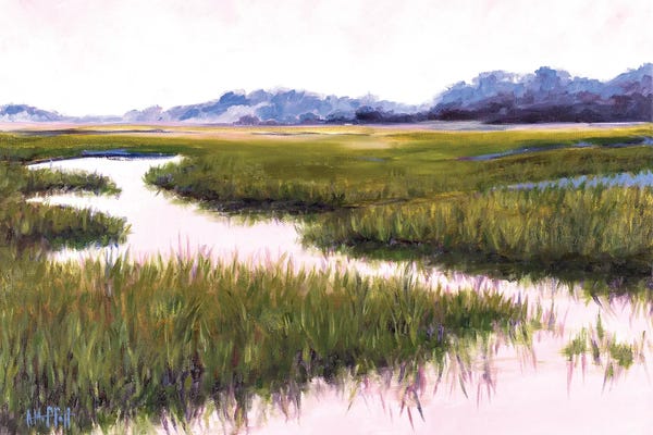 Marshes & Swamps: Pink Marsh In The Lowcountry by April Moffatt