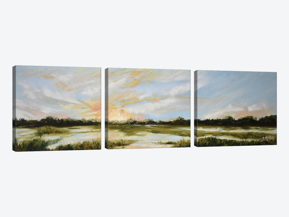 Coastal Shem Creek by April Moffatt 3-piece Canvas Print
