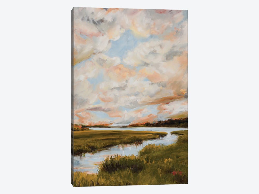 Warm Clouds Over The Marsh by April Moffatt 1-piece Canvas Art