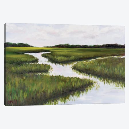 Green Summer Marsh Canvas Print #MTT16} by April Moffatt Canvas Art