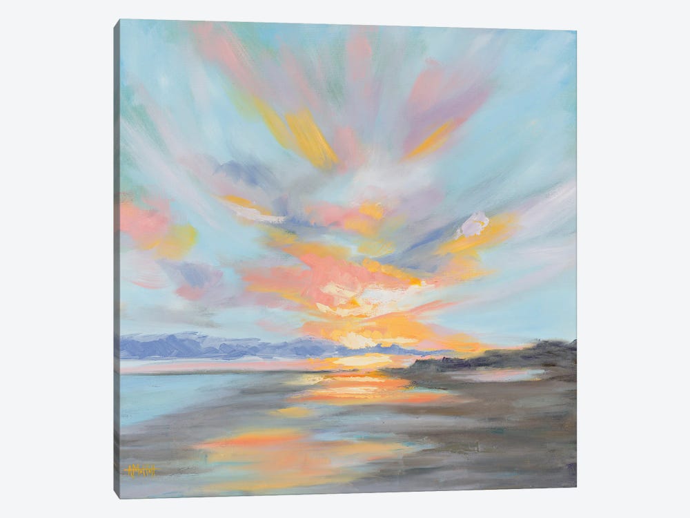 Pastel Clouds At Folly Beach by April Moffatt 1-piece Canvas Art Print
