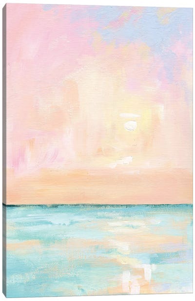 Pastel Florida Sunset Canvas Art Print - Cloud Art