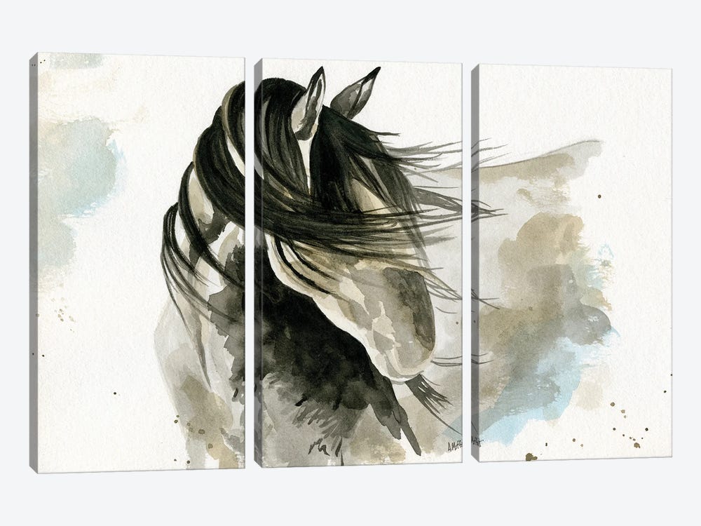 Shy Horse by April Moffatt 3-piece Canvas Art Print