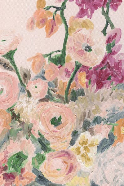 Peach Floral by April Moffatt canvas print