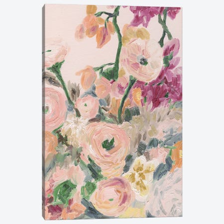 Peach Floral Canvas Print #MTT31} by April Moffatt Canvas Art Print
