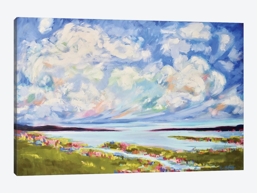 Big Spring Clouds Over The Marsh by April Moffatt 1-piece Canvas Wall Art