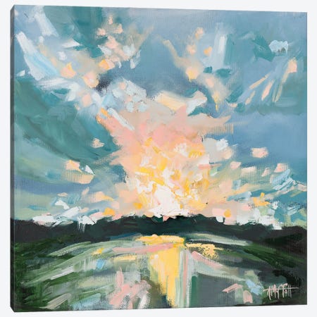 Pastel Sunset Over The Marsh Canvas Print #MTT43} by April Moffatt Canvas Artwork