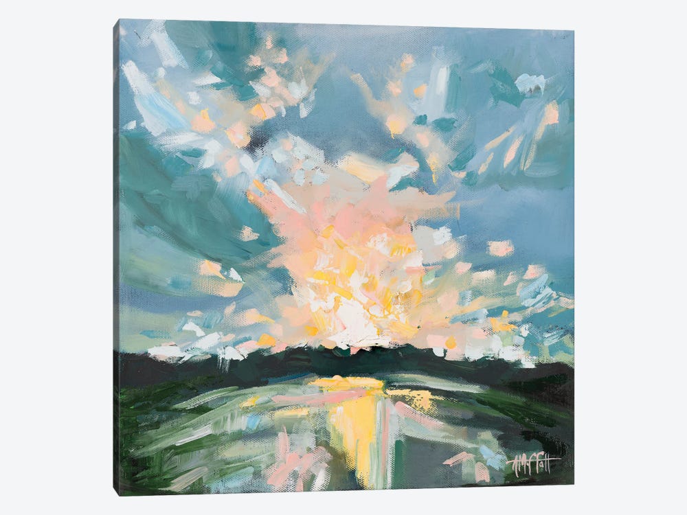 Pastel Sunset Over The Marsh by April Moffatt 1-piece Canvas Art